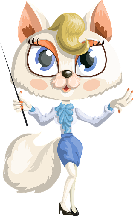 Cartoon Teachers 4, Buy Clip Art - Cartoon Cat Teacher - Free Transparent PNG Clipart Images Download. - Cat Transparent PNG Free Download