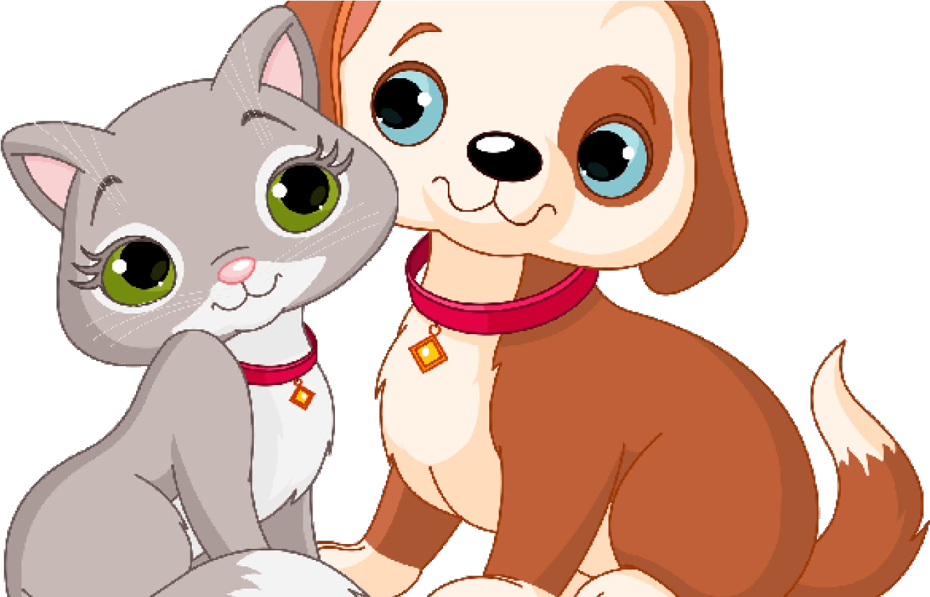 Cats Vs Dogs Clip Art Clip Art Dog And Cat Cat And - Cartoon Animal Kindness Transparent PNG - 1368x855 - Free Download on - Cat Transparent PNG Free Download