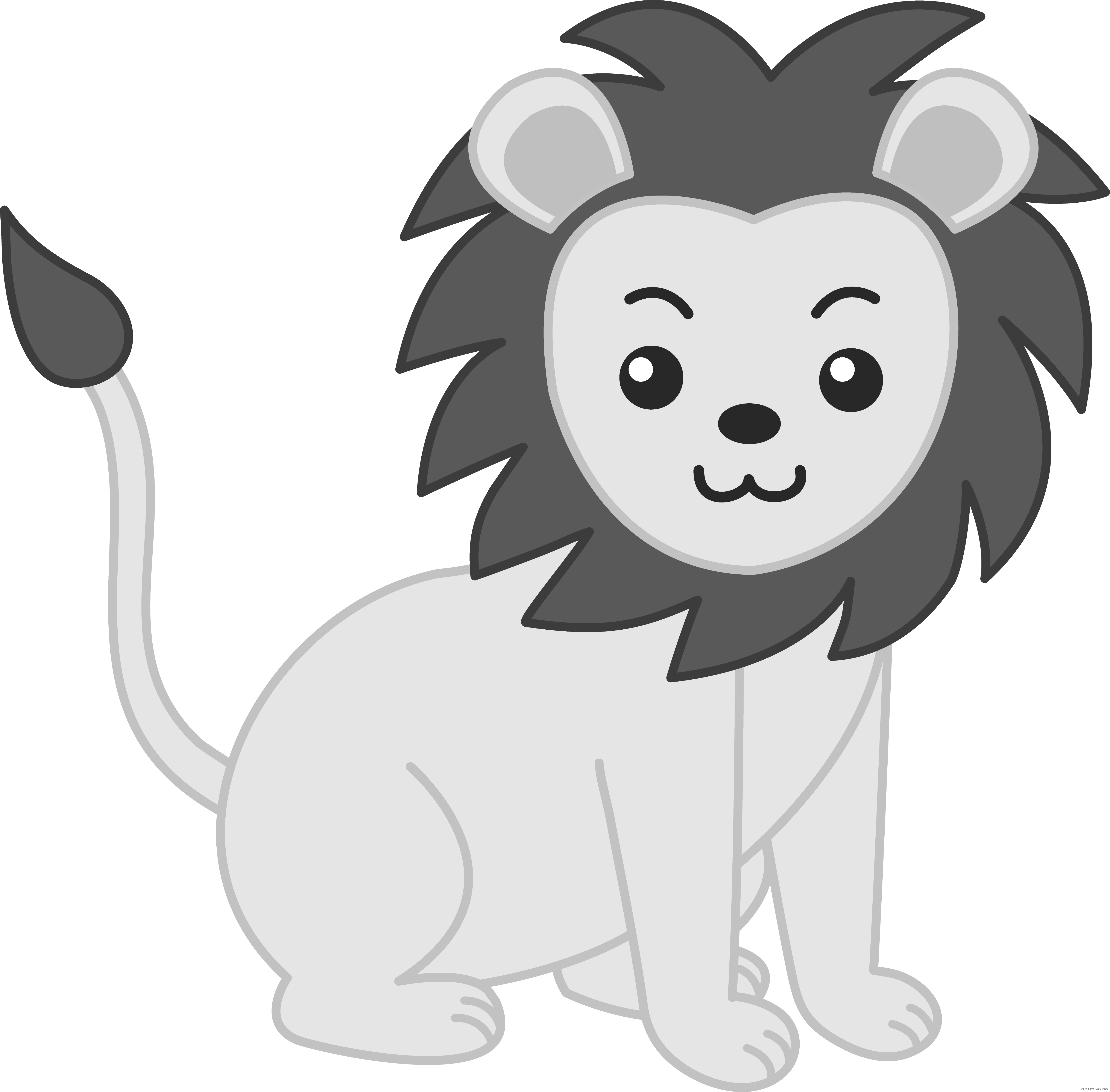 Free Pete Cat - Cartoon Lion Clipart Black And White Transparent PNG - 5171x5087 - Free Download on - Cat Transparent PNG Free Download