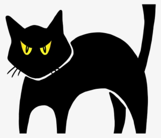 Black Cat Clipart Angry - Black Cat Drawing Halloween Transparent PNG - 640x480 - Free Download on - Cat Transparent PNG Free Download