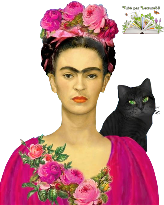 Tubes Femmes Frida Kahlo - Frida Kahlo Self Portrait Cat Transparent PNG - 564x730 - Free Download on - Cat Transparent PNG Free Download