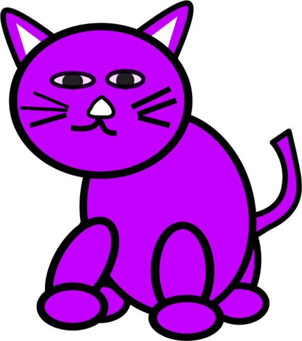 Purple Cat Clipart Jpg Royalty Free Stock - Purple Cat Clipart Transparent PNG - 600x677 - Free Download on - Cat Transparent PNG Free Download