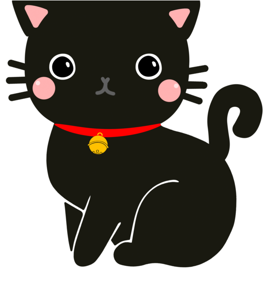 Black Cat Clipart Kawaii - Kawaii Black Cat Clipart Transparent PNG - 600x600 - Free Download on - Cat Transparent PNG Free Download