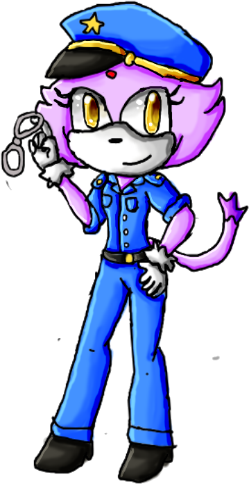 Police Officer Blaze By Ninpeachlover - Blaze The Cat Police - Free Transparent PNG Clipart Images Download. - Cat Transparent PNG Free Download