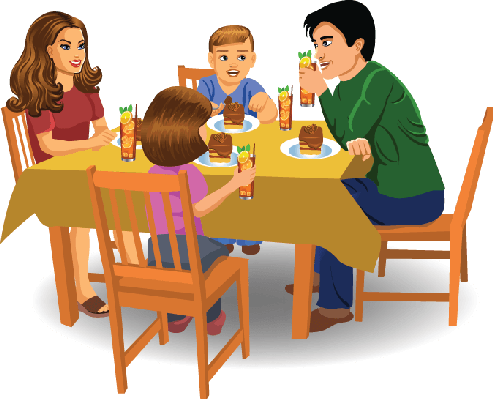 Meal Clipart Family Dinner - Family Dinner Clipart Transparent PNG - 493x399 - Free Download on - Dinner Transparent PNG Free Download