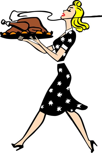 Dinner, Housewife, Retro, Thanksgiving, Turkey, Vintage - Thanksgiving Clip Art - Free Transparent PNG Clipart Images Download. - Dinner Transparent PNG Free Download