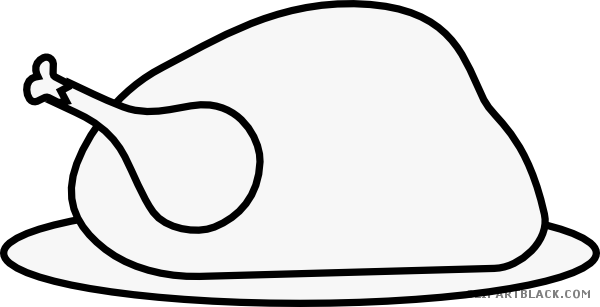Turkey Outline Animal Free Black White Clipart Images - Turkey Dinner Black And White - Free Transparent PNG Clipart Images Download. - Dinner Transparent PNG Free Download