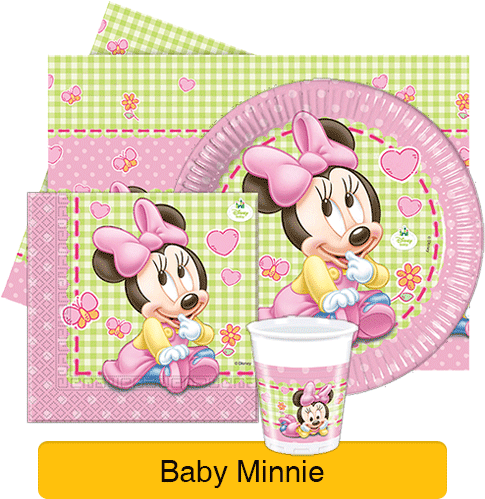 Minnie Mouse Party Supplies - 8 Disney Minnie Mouse Baby Party Paper Dinner Plates Transparent PNG - 500x500 - Free Download on - Dinner Transparent PNG Free Download