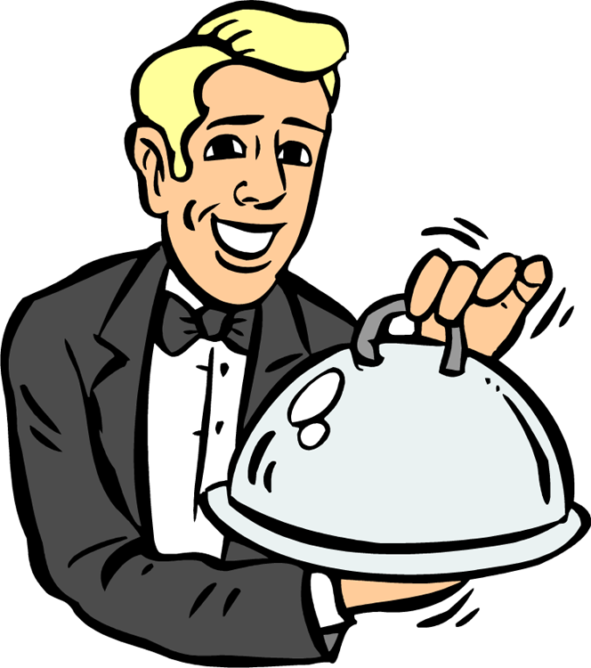Hotel Waiter Clipart - Fancy Dinner Clipart Transparent PNG - 664x750 - Free Download on - Dinner Transparent PNG Free Download