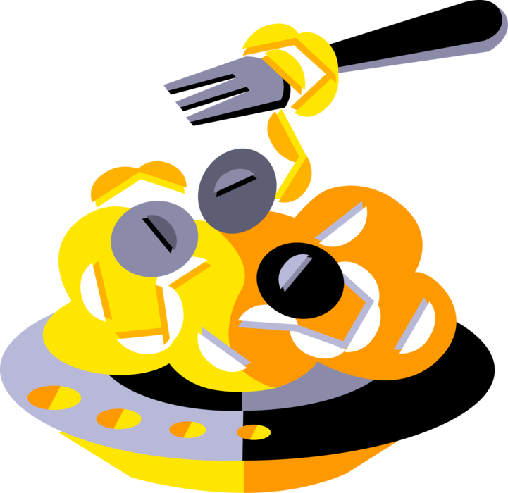Vector Illustration Of Italian Cuisine Spaghetti Pasta - Spaghetti With Meatballs - Free Transparent PNG Clipart Images Download. - Dinner Transparent PNG Free Download