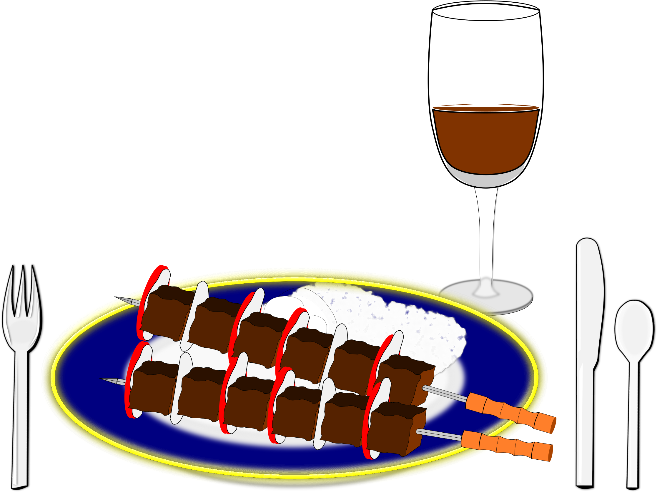 This Free Icons Png Design Of Souvlaki Dinner Transparent PNG - 2400x1765 - Free Download on - Dinner Transparent PNG Free Download