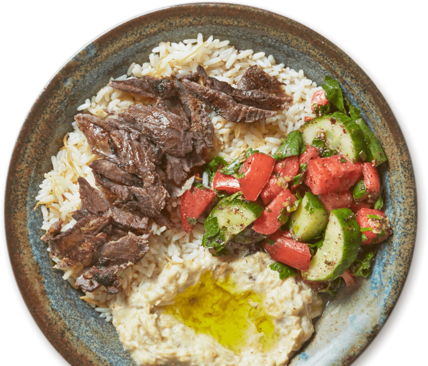 Cooked Rice In A White Plate Stock Photo - Mixed Shawarma With Vermicelli Rice - Free Transparent PNG Clipart Images Download. - Dinner Transparent PNG Free Download