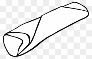 Fast Food, Lunch-dinner, - Black And White Burritos - Free Transparent PNG Clipart Images Download. - Dinner Transparent PNG Free Download