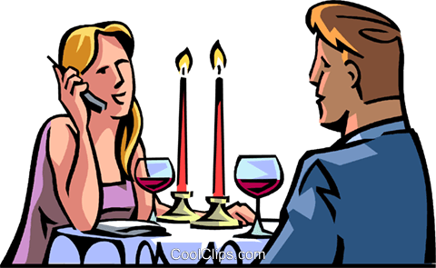 Dinner Interrupted By Cellular Phone Call Royalty Free - Candle Light Dinner Clipart - Free Transparent PNG Clipart Images Download. - Dinner Transparent PNG Free Download