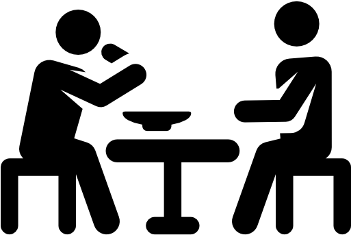 People Eating Dinner Png Black And White Download - Lunch Break Png - Free Transparent PNG Clipart Images Download. - Dinner Transparent PNG Free Download