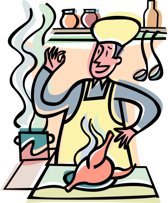 Jpg Freeuse Stock Chef In Cooks Roast Chicken Dinner - Career Clusters Cartoon - Free Transparent PNG Clipart Images Download. - Dinner Transparent PNG Free Download