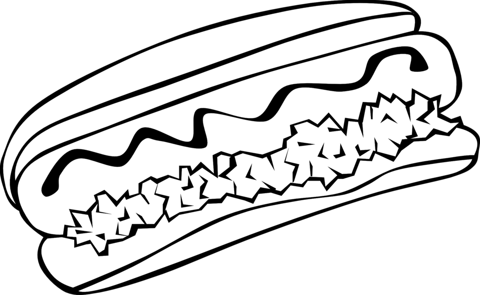 Public Domain Clip Art Image Fast Food, Lunch Dinner, - Chili Dog Clipart Black And White - Free Transparent PNG Clipart Images Download. - Dinner Transparent PNG Free Download