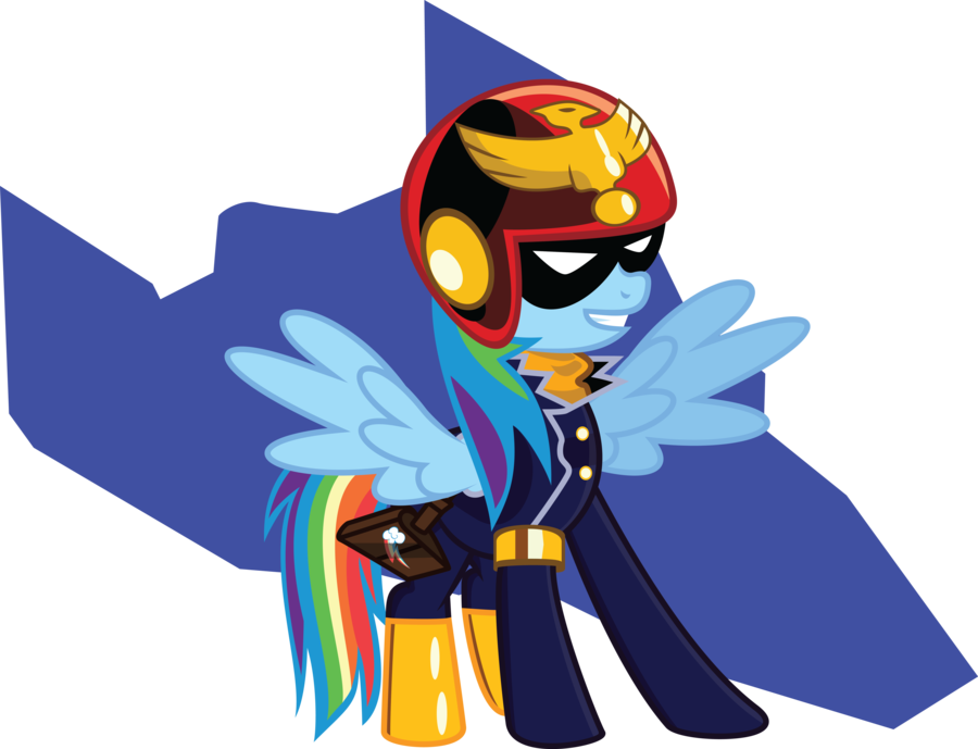 Banner Artist Mysteriouskaos Captain Cosplay F Zero - Captain Falcon Rainbow Dash - Free Transparent PNG Clipart Images Download. - Falcon Transparent PNG Free Download