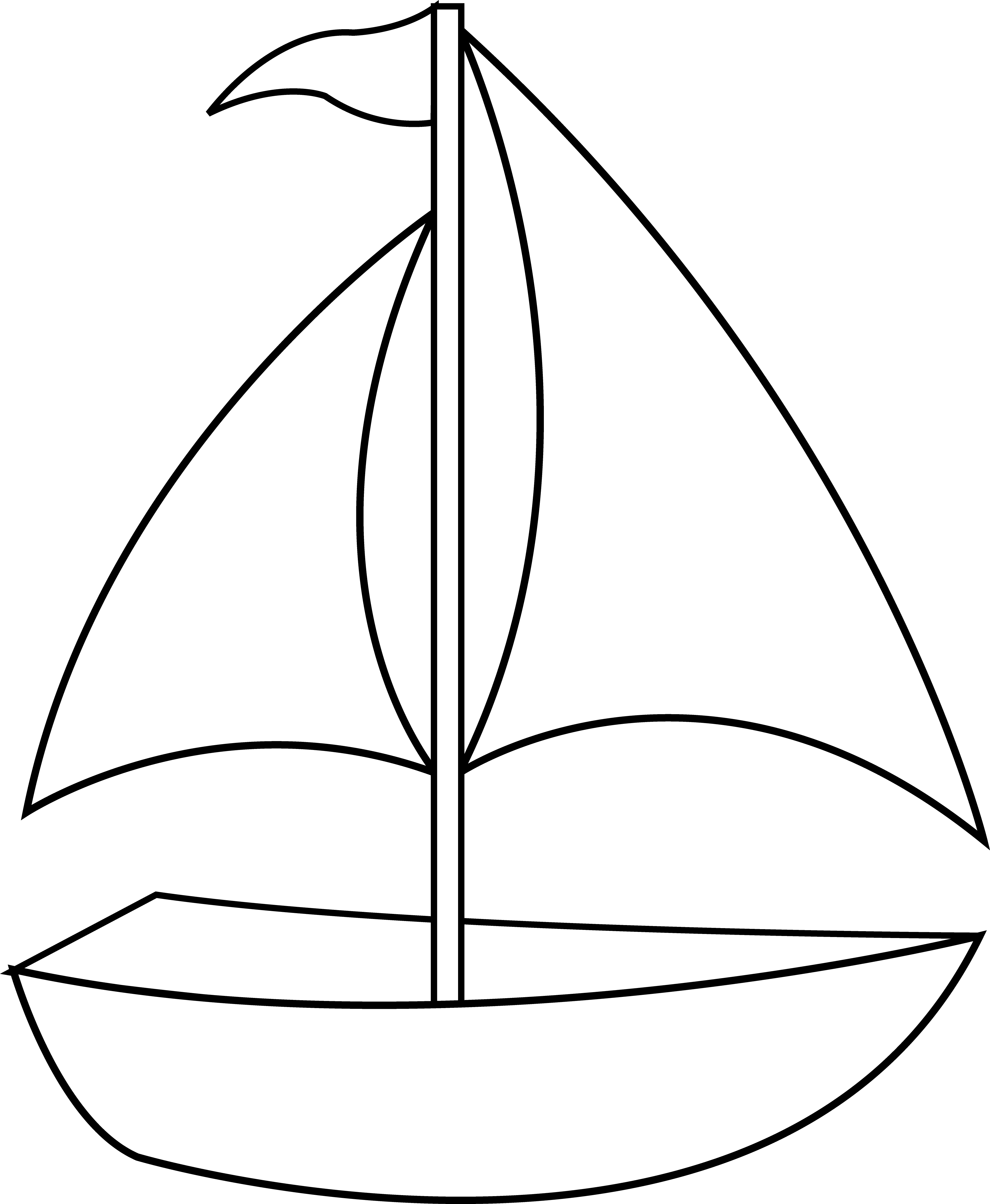 Free Images Download Clip - Black And White Sailboat Clip Art, HD Png Download - Fish Transparent PNG Free Download
