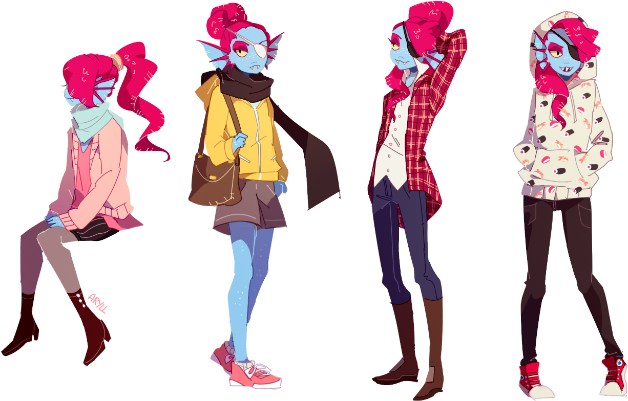 Casual Fish Fashion With Undyne - Fucking Love Ketchup Transparent PNG - 1235x800 - Free Download on - Fish Transparent PNG Free Download