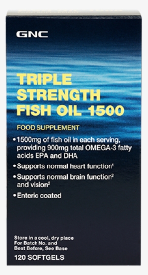 Gnc Triple Strength Fish Oil 1500 - Gnc Transparent PNG - 480x640 - Free Download on - Fish Transparent PNG Free Download