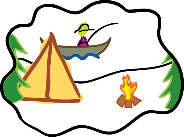 Camping Clipart Family Fishing - Fishing And Camping Clipart Transparent PNG - 600x446 - Free Download on - Fish Transparent PNG Free Download
