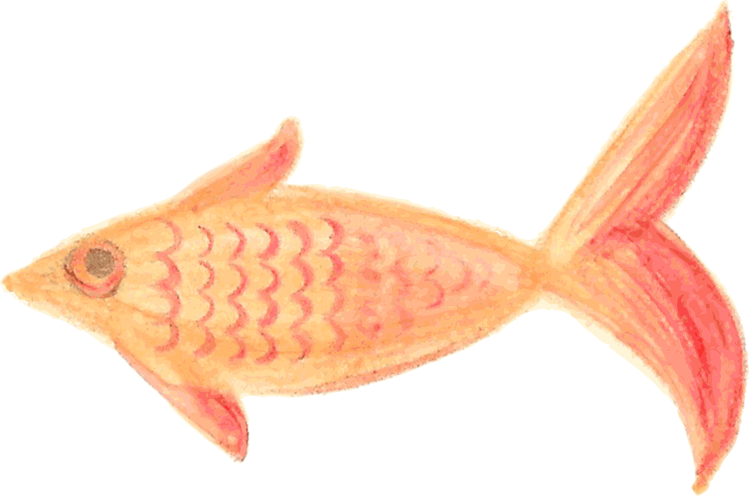 This Free Icons Png Design Of Painted Fish Orange Patterned Transparent PNG - 2400x1590 - Free Download on - Fish Transparent PNG Free Download