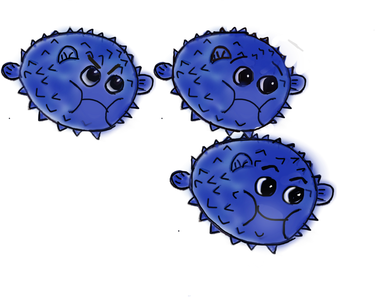 Doodles Of Puffer Fish- The Hero Of The Picture Book - Cartoon Transparent PNG - 1400x1200 - Free Download on - Fish Transparent PNG Free Download