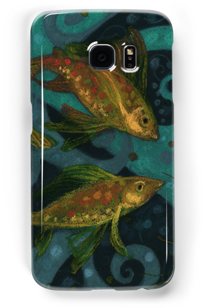 "golden Fishes, Underwater Creatures, Black, Teal And - Smartphone Transparent PNG - 500x700 - Free Download on - Fish Transparent PNG Free Download