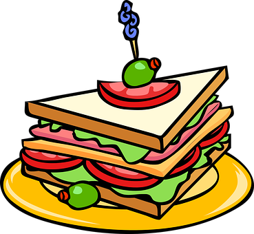 Sandwich Food Cheese Triangle Meat Tomatoe - Food Clipart - Free Transparent PNG Clipart Images Download. - Food Transparent PNG Free Download