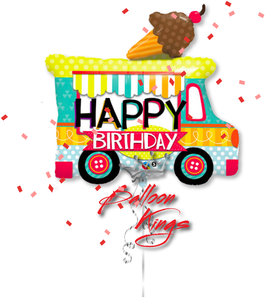 Happy Birthday Ice Cream Truck - Happy Birthday Food Truck - Free Transparent PNG Clipart Images Download. - Food Transparent PNG Free Download