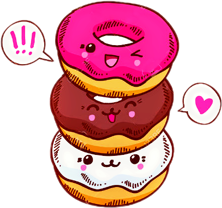 Dona Donuts Chibi Kawaii Food Freetoedit - Kawaii Bullet Journal By Cute Notebooks Transparent PNG - 442x415 - Free Download on - Food Transparent PNG Free Download