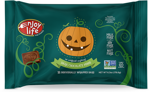 Halloween Dark Chocolate Minis - Enjoy Life Chocolate Halloween Transparent PNG - 600x380 - Free Download on - Food Transparent PNG Free Download