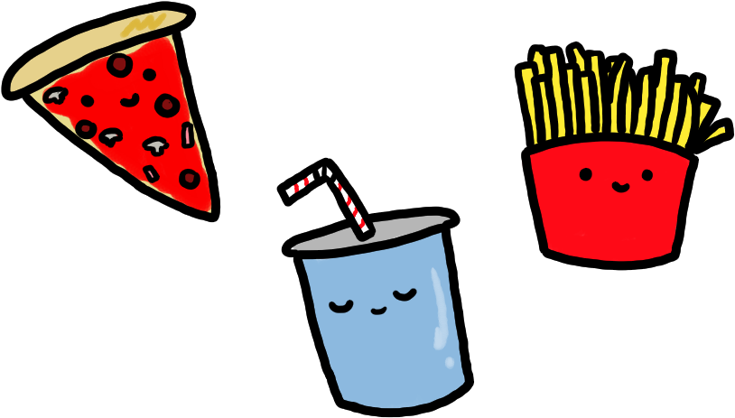 Fast Food Friends By Chazzyllama - Dancing Fast Food Gif - Free Transparent PNG Clipart Images Download. - Food Transparent PNG Free Download