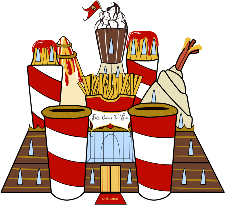 The Fast Food Castle By Wi-fu - Food Castle Cartoon - Free Transparent PNG Clipart Images Download. - Food Transparent PNG Free Download