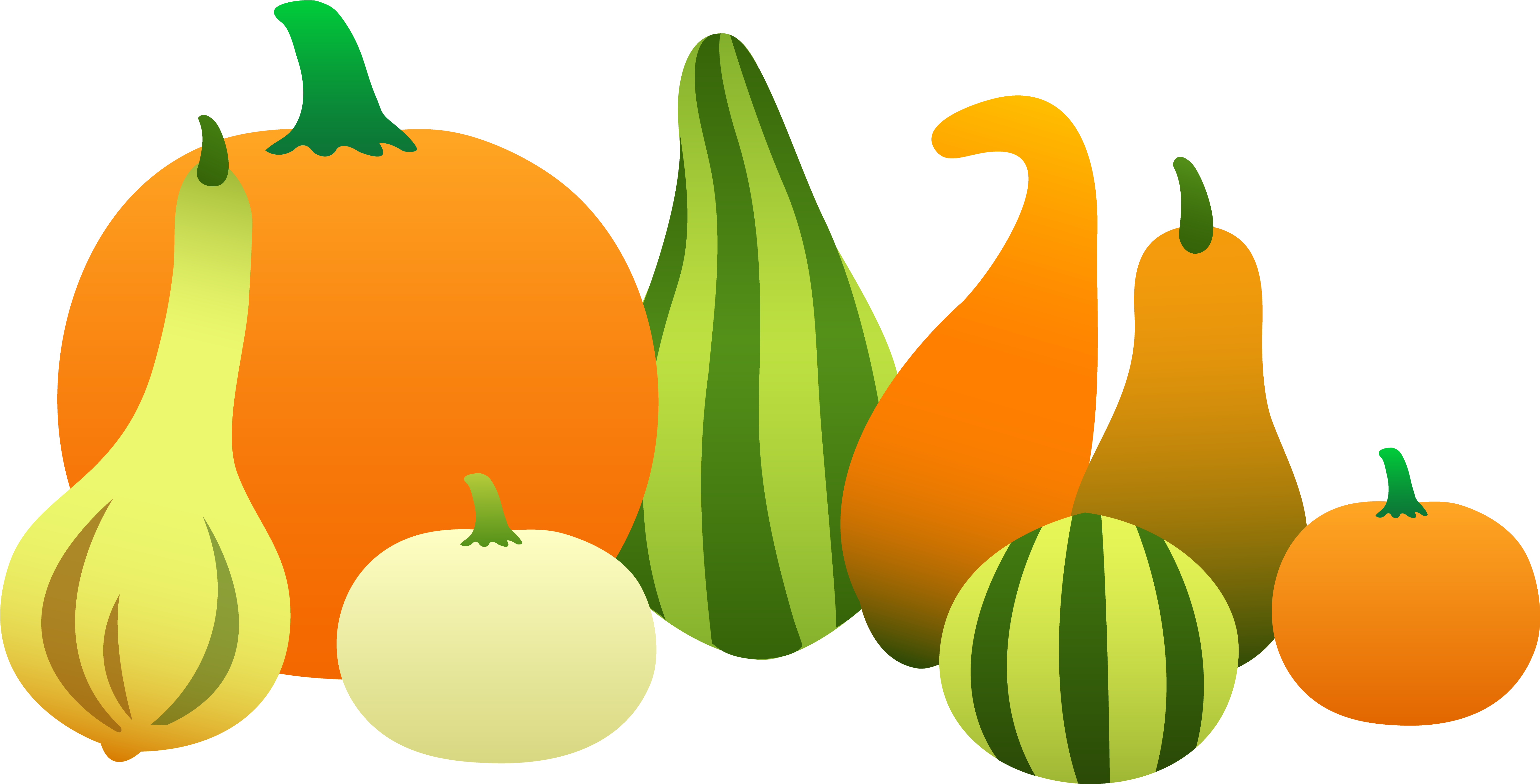 28 Collection Of Thanksgiving Food Clipart Png - Pumpkins And Gourds Clipart Transparent PNG - 6452x3326 - Free Download on - Food Transparent PNG Free Download