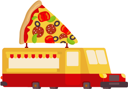 Pizza Car Food Truck - Fast Food - Free Transparent PNG Clipart Images Download. - Food Transparent PNG Free Download