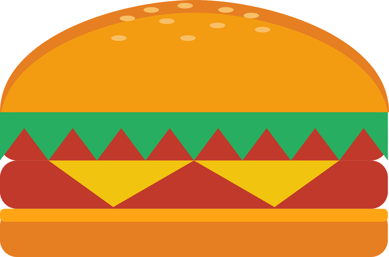 Veggie Burger Clipart Transparent Food - Food - Free Transparent PNG Clipart Images Download. - Food Transparent PNG Free Download