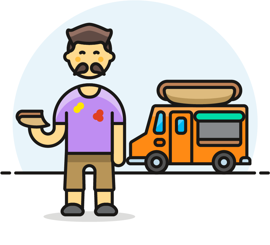 35 Hotdog Food Truck Male Asian - Fast Food - Free Transparent PNG Clipart Images Download. - Food Transparent PNG Free Download