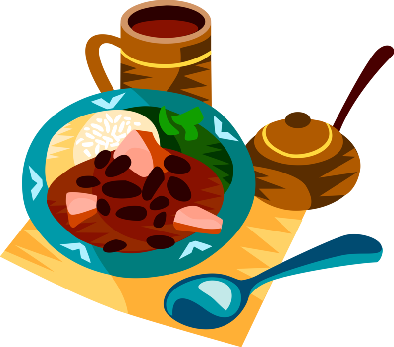 Vector Illustration Of Feijoada, Brazilian National - Brazilian Food Clip Art - Free Transparent PNG Clipart Images Download. - Food Transparent PNG Free Download