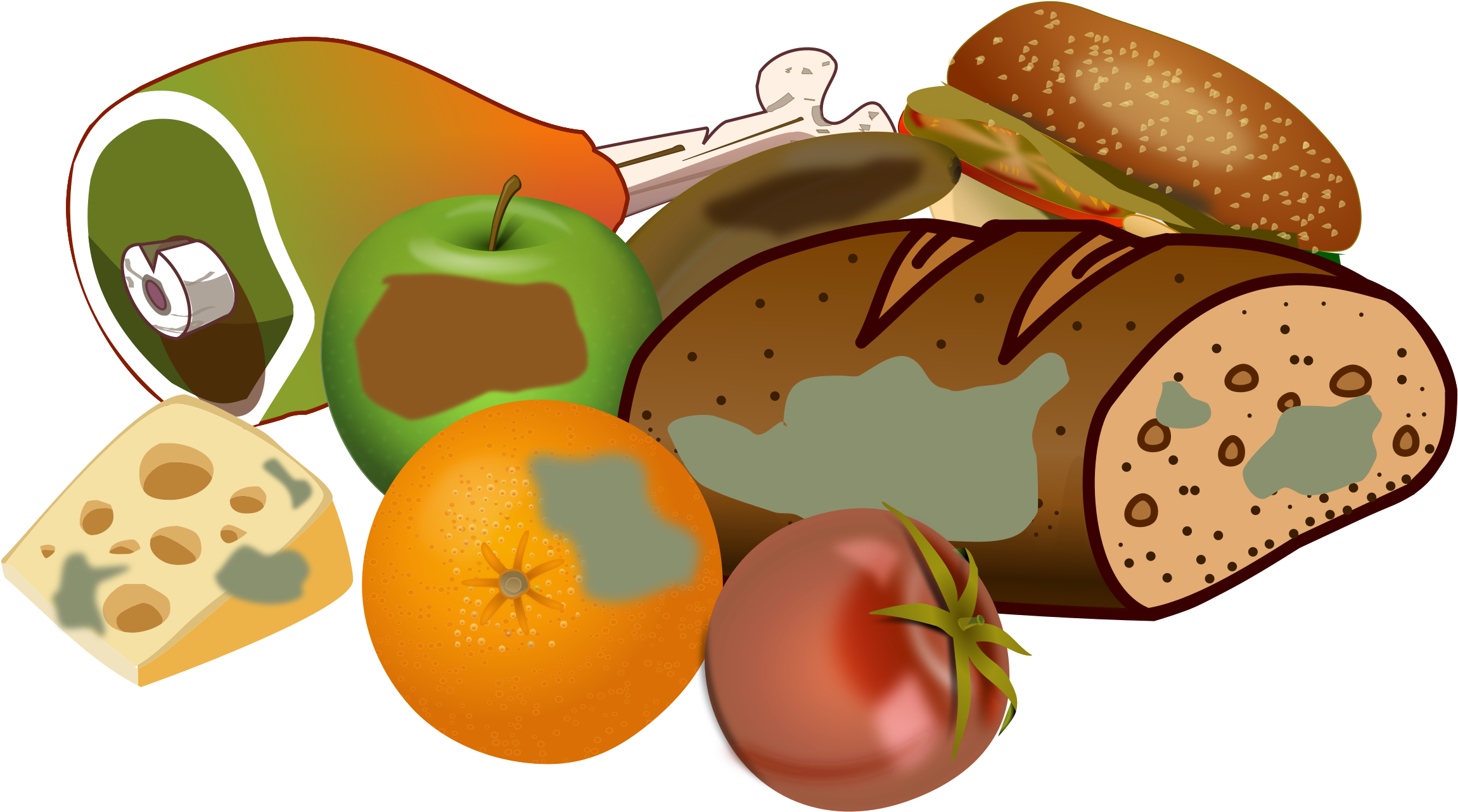 Meat Clipart Rotten - Food Waste Clip Art - Free Transparent PNG Clipart Images Download. - Food Transparent PNG Free Download