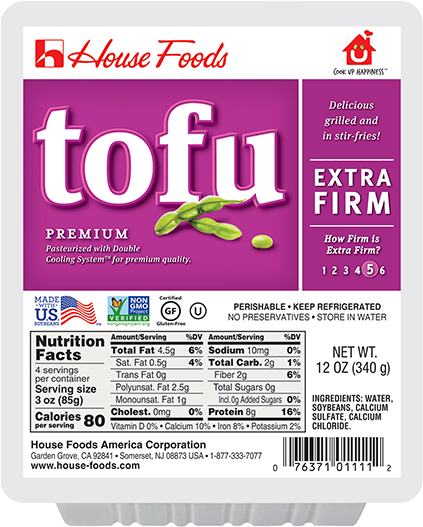 Premium Tofu Extra Firm 12oz - House Foods Firm Tofu Transparent PNG - 600x600 - Free Download on - Food Transparent PNG Free Download
