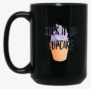 Cupcakes Suck It Up Cupcake Watercolor Food Funny Cute - Golf Stud Black 15oz Mug Transparent PNG - 1155x1155 - Free Download on - Food Transparent PNG Free Download