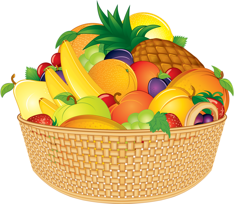 Fruit Basket Fruits And Vegetables Pictures, Food Clipart, - Fruits Basket Clip Art Transparent PNG - 800x698 - Free Download on - Food Transparent PNG Free Download