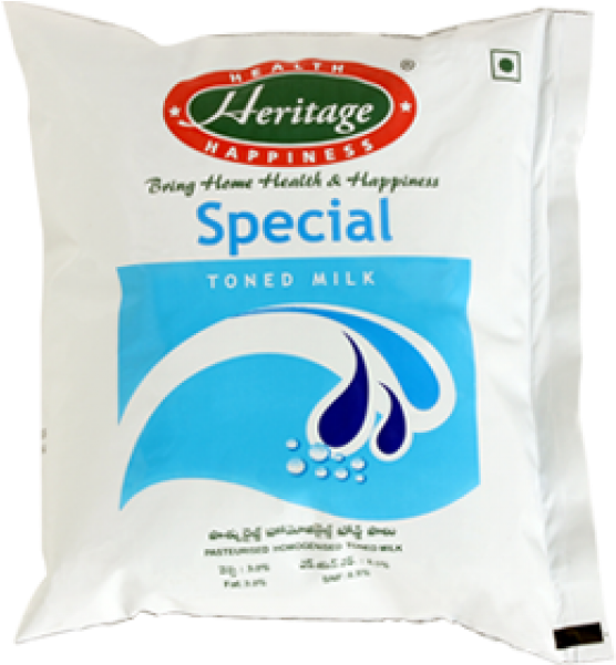 Buy Heritage Special Toned Milk 500ml Pouch At Online - Heritage Foods India Ltd - Free Transparent PNG Clipart Images Download. - Food Transparent PNG Free Download