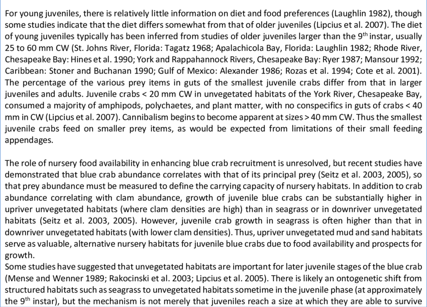 Food Web Of The Blue Crab, Illustrating Only Those - Document Transparent PNG - 850x610 - Free Download on - Food Transparent PNG Free Download