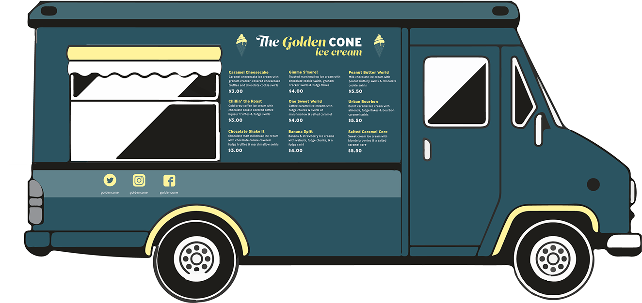 Fictitious Ice Cream Truck With Billboard And Banner - Food Truck Transparent PNG - 1400x1081 - Free Download on - Food Transparent PNG Free Download