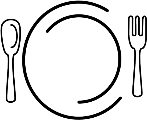Cutlery Clipart Dinner - Food And Drink Clipart Black And White - Free Transparent PNG Clipart Images Download. - Food Transparent PNG Free Download