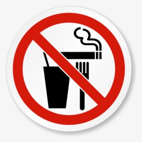 No Food Drinking Smoking Iso Sign - Dont Eat And Drink, HD Png Download - Food Transparent PNG Free Download