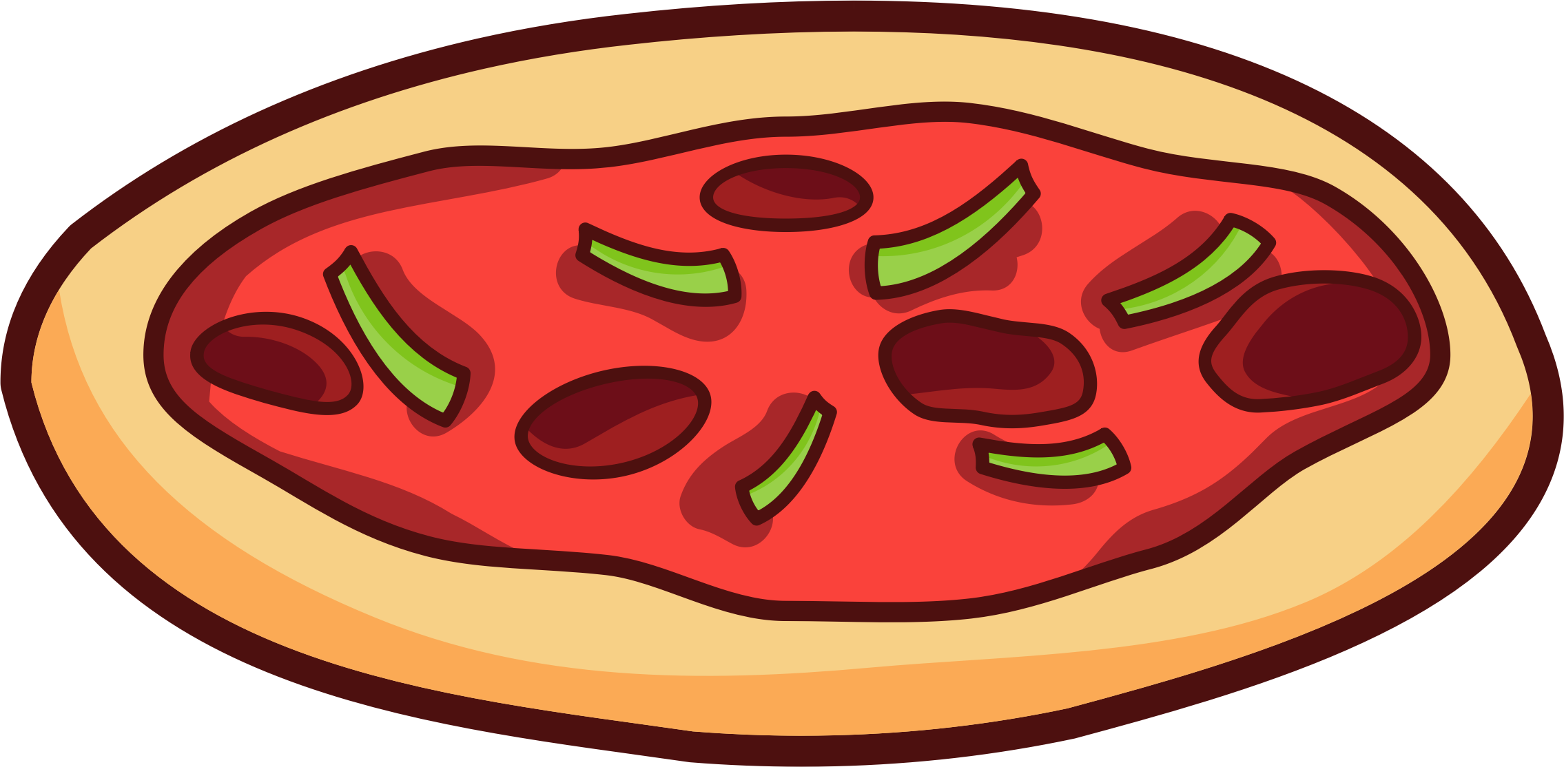 Clipart Of Pizza, Pizza By And American Food - Gambar Pizza Kartun Png - Free Transparent PNG Clipart Images Download. - Food Transparent PNG Free Download